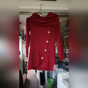 Crossbutton Sweater shoulder drape